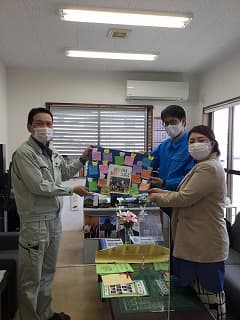 柏崎市立大洲小学校PTA・児童の皆様から感謝状が届きました 1